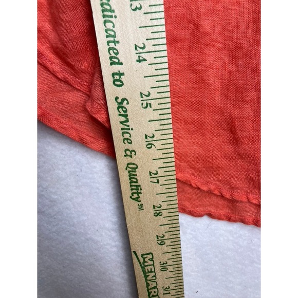 Banana Republic Womens Orange 100% Irish Linen Button Down Shirt Size S - Picture 4 of 9